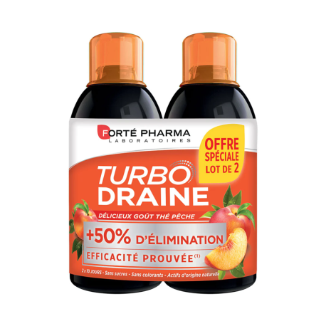 Forté Pharma TurboDraine Minceur Thé-pêche Lot de 2