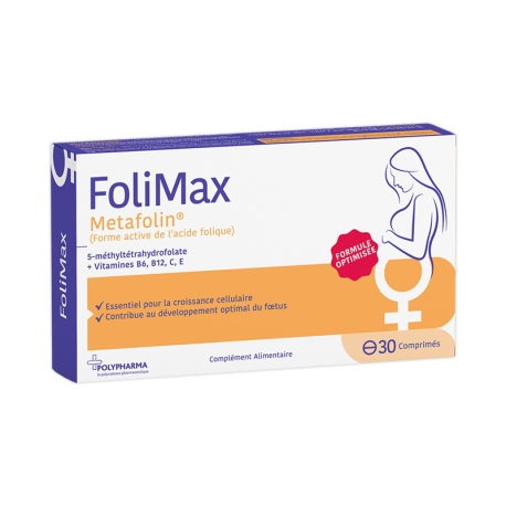 Polypharma Folimax Metafolin 30 Comprimés