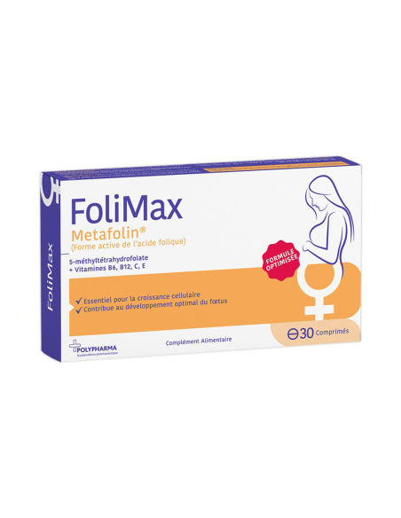 Polypharma Folimax Metafolin 30 Comprimés