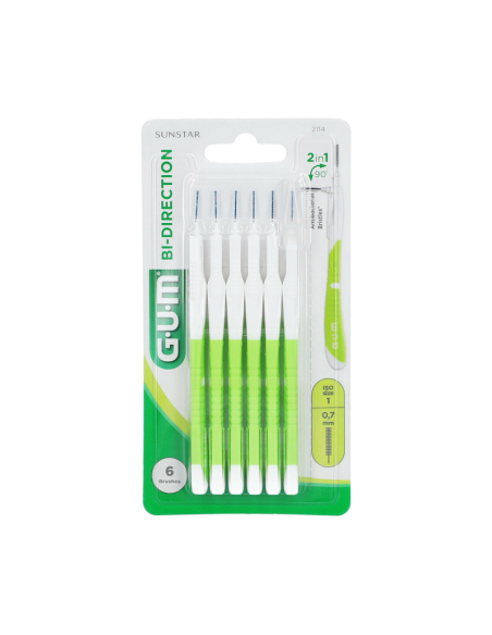Gum Bi-Direction Brossette Interdentaire 0,7mm x6