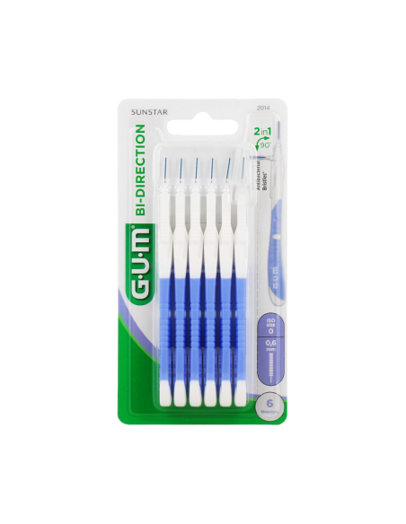 Gum Bi-Direction Brossette Interdentaire 0,6mm x6