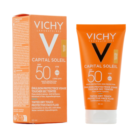 Vichy Capital Soleil BB Émulsion Toucher Sec Teintée SPF50