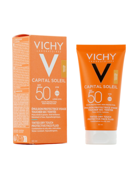 Vichy Capital Soleil BB Émulsion Toucher Sec Teintée SPF50