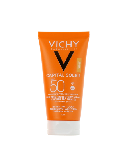 Vichy Capital Soleil BB Émulsion Toucher Sec Teintée SPF50