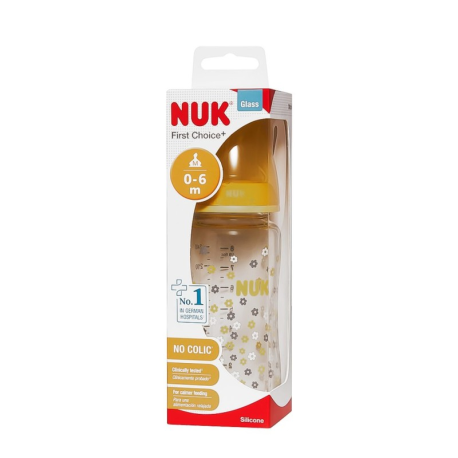 Nuk Biberon First Choice en verre 0-6 Mois 240ml