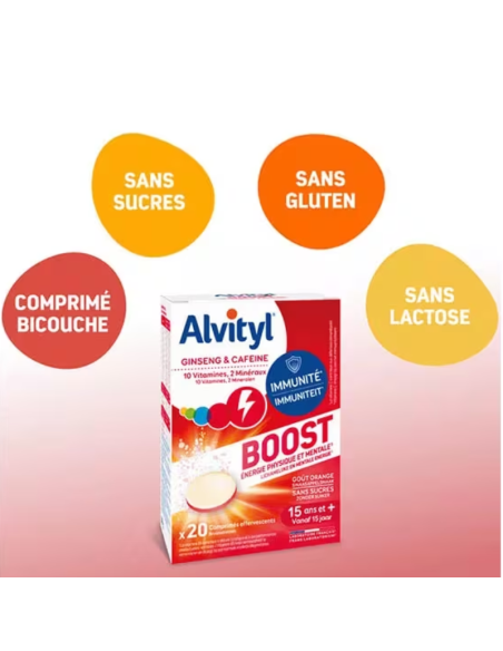 Alvityl Boost Effervescents 10 vitamines 2 minéraux