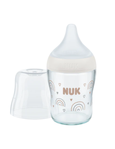 Biberon en verre NUK Perfect Match avec tétine en silicone souple