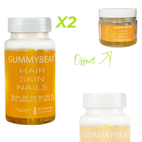 Duo Gummybear Hair Skin Nails 60 Gummies