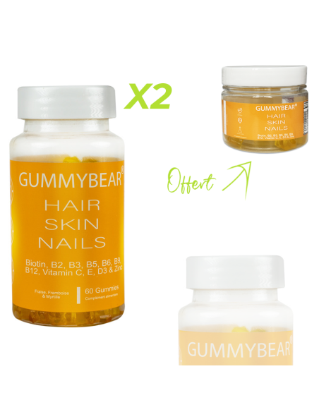 Duo Gummybear Hair Skin Nails 60 Gummies