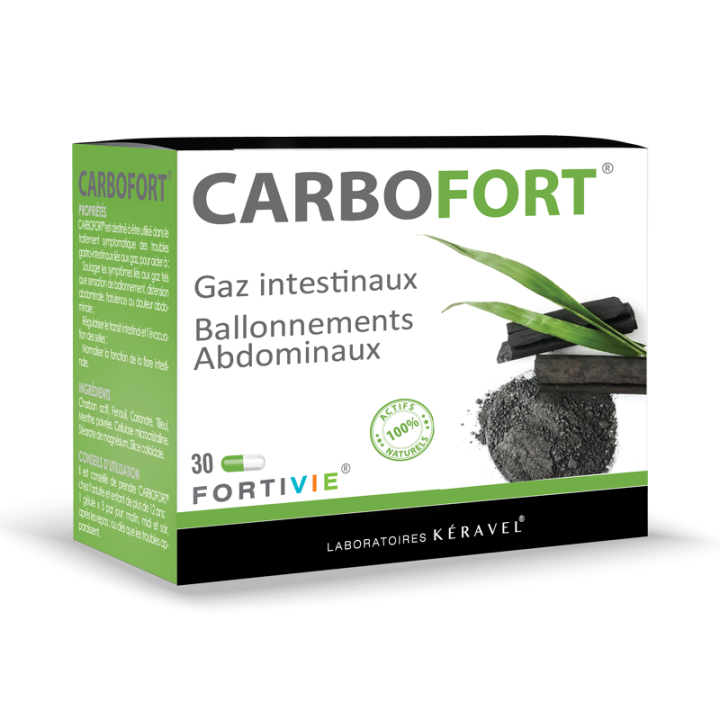 Kéravel CARBOFORT Gaz Intestinaux & Ballonnements