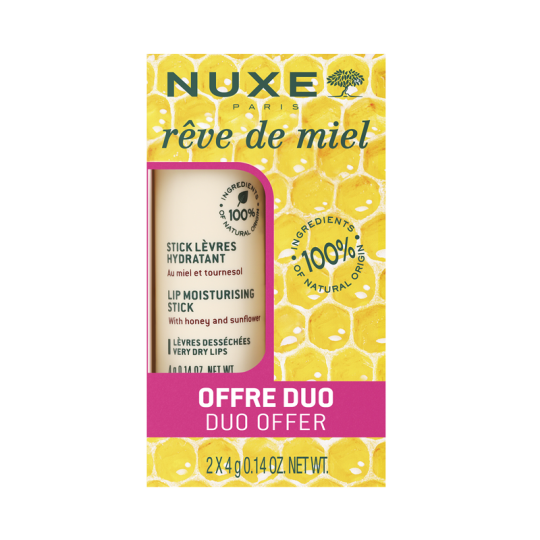 Nuxe Rêve de Miel Stick lèvres 2x4gr