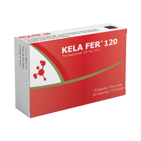 Xen Kela Fer 120mg Fer Bisglycinate 30 Gélules