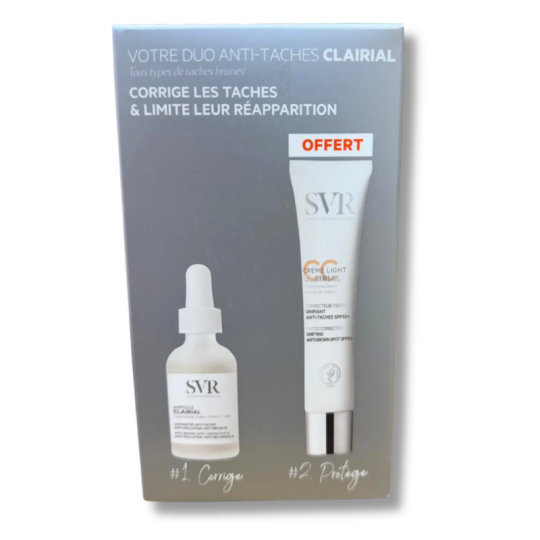 Pack SVR Clairial Ampoule + Clairial CC Creme Light SPF50+ OFFERTE
