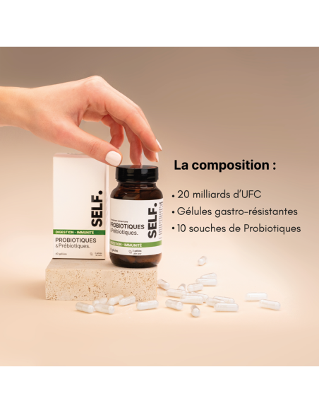 Self Probiotiques et Prébiotiques 60 Gélules