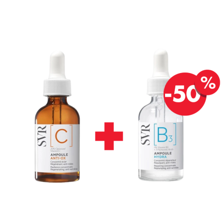 Duo SVR Éclat & Hydratation – Vitamine C + Acide Hyaluronique (-50 % sur Hydra B3)