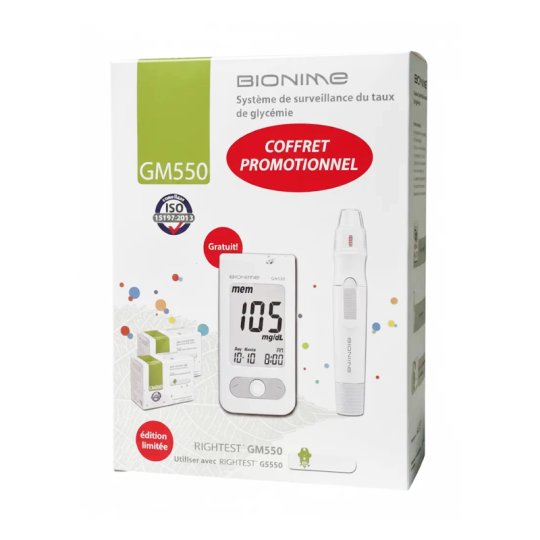 Coffret Bionime Lecteur de Glycémie GM550