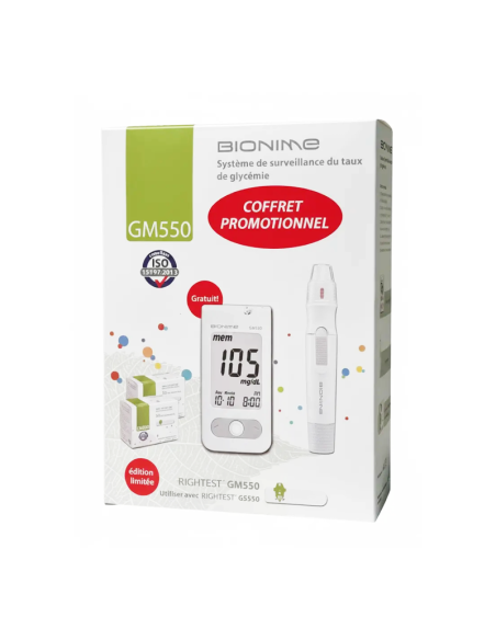 Coffret Bionime Lecteur de Glycémie GM550