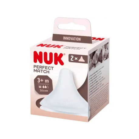 NUK Perfect Match Lot de 2 Tétines Silicone Taille M (3M+) Paraland