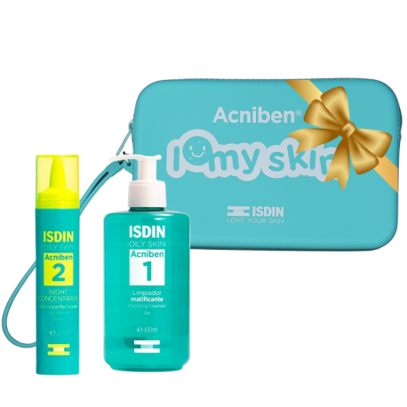 ISDIN ACNIBEN Gel Nettoyant 400 ml + Sérum Concentré Nuit + Trousse Offerte Paraland
