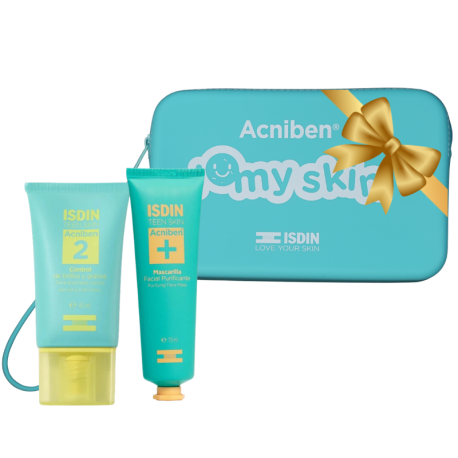 ISDIN ACNIBEN Contrôle de la brillance et des boutons + Masque Visage Purifiant + Trousse Gratuit Paraland