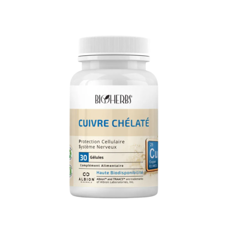 Bioherbs Cuivre Chélaté 30 Gélules Paraland