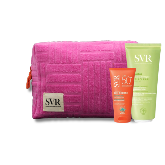 Pack SVR Sun Secure Extreme SPF50 & Sebiaclear Crème Lavante + Trousse Offerte