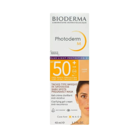 BIODERMA Photoderm M Gel-Crème Clarifiant Anti-Récidive Teinte Claire SPF50+ 40 ml Paraland