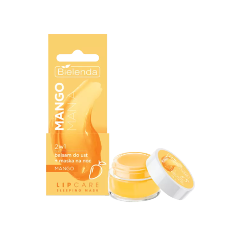 Bielenda Lip Care Overnight Mask & Balm 2in1 Mango Extract & Shea Butter 10 g Paraland