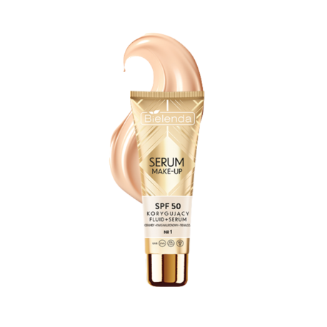 Bielenda Make-Up Correcting Fluid Serum SPF 50+ No.1 Light Beige 30 ml Paraland