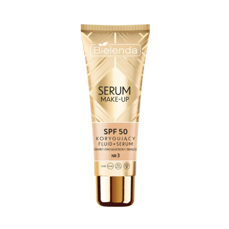 Bielenda Make-Up Correcting Fluid Serum SPF 50+ No.3 Sunny Beige 30 ml Paraland
