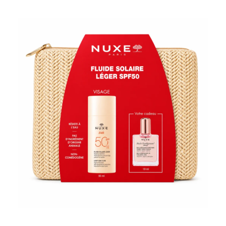 Nuxe Fluide Solaire Léger SPF50 + Huile Florale & Trousse Offertes Paraland