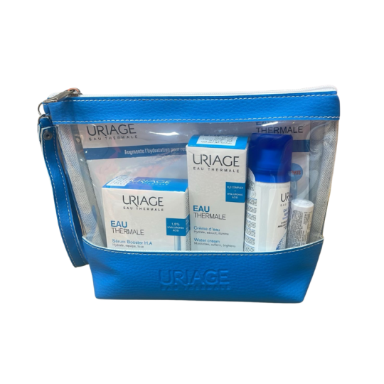 Uriage Coffret Eau Thermale Sérum Booster H.A + Crème d’Eau + Eau Thermale & Stick Lèvres Offerts paraland