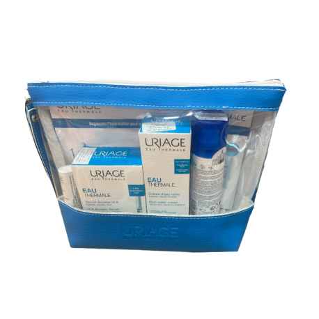Uriage Coffret Crème d’Eau Riche + Sérum Booster H.A + Stick Lèvres & Eau Thermale Offerts